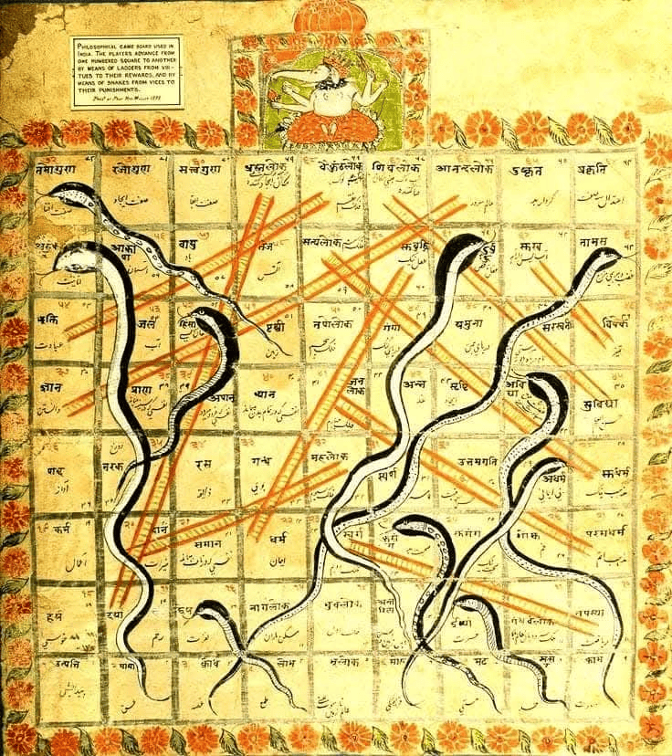 प्राचीन भारतीय खेल साँप सीढ़ी